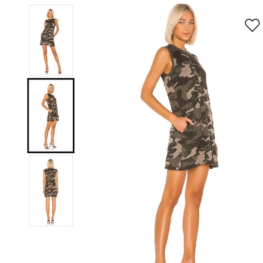 ATM Anthony Thomas Melillo Green Camo Slub Tank Dresss. XS (see measurements) - Picture 8 of 8